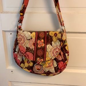 Vera Bradley hobo bag! Beautiful floral pink. Worn shoulder strap.